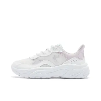 QIAODAN Anti Slip Wear Resistant Low Top Casual Shoes Women's White Purple