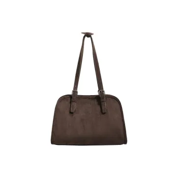 TTaG．baG Microfiber Synthetic Leather Shoulder Bag Women's Coffee