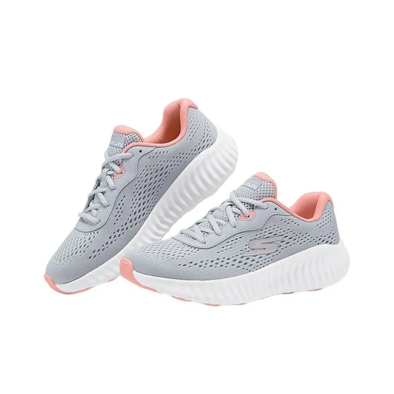 Skechers WOMEN'S GO Series Cushioning Rebound Low-Top Running Shoes Women's Light Gray-2