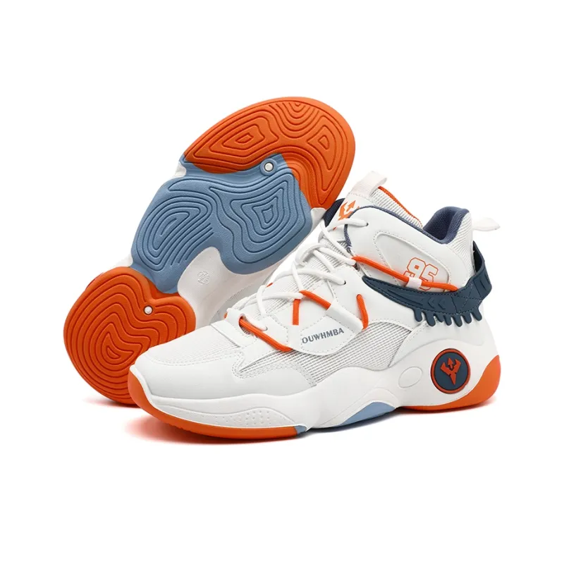 OUWENHEIMANBA Cushioning Coverage Rebound Height Increase Abrasion Resistant Breathable High Top Basketball Shoes Men's-37