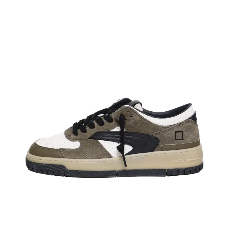 D.A.T.E Torneo Striped Low-Top Skateboard Shoes Men's Dark Green-0