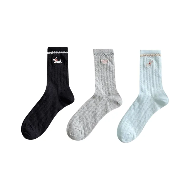 Cheemy Free Mid Calf Socks Women's 3 Pack-9