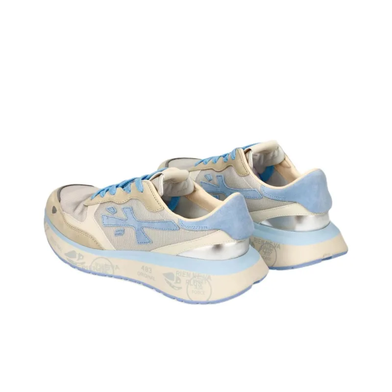 PREMIATA Lauryn Low Top Casual Shoes Women's Beige Blue-4