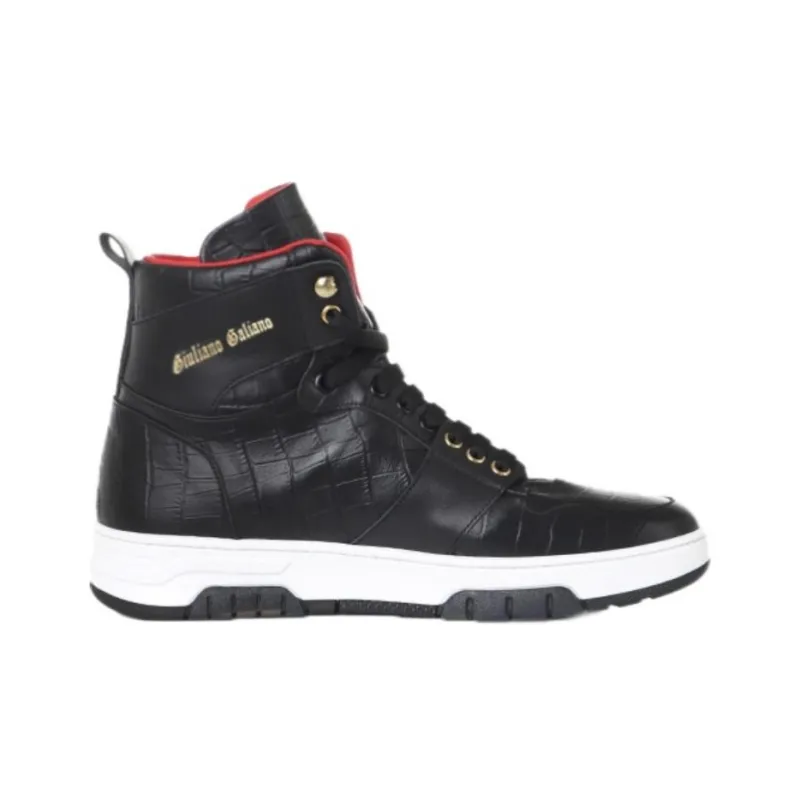 Giuliano Galiano Zapatillas High-Top Skateboard Shoes Men's Black-1
