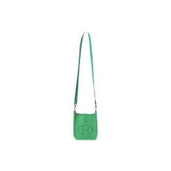 HERMES Evelyne Leather Crossbody Bag Shoulder Bag Unisex Green