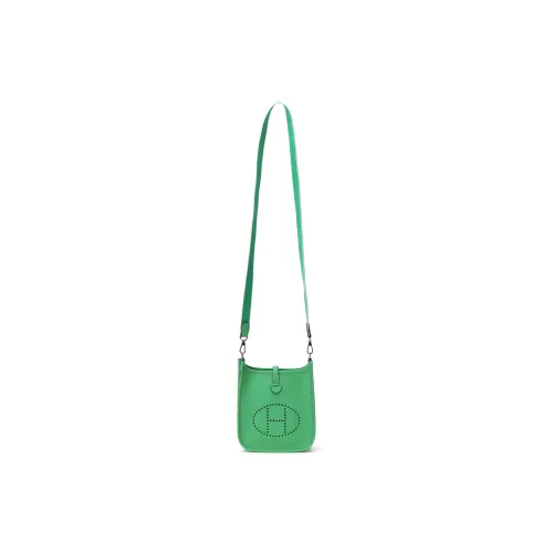 HERMES Evelyne Leather Crossbody Bag Shoulder Bag Unisex Green