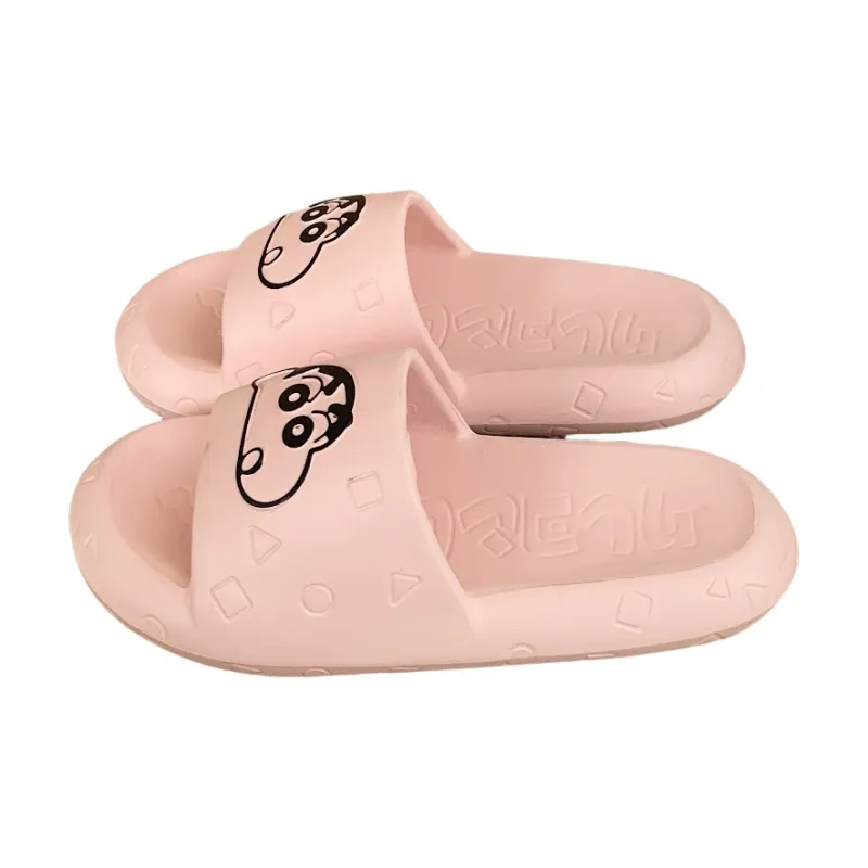 SHIGUDE x Crayon Shinchan Sandal Slippers Unisex, Milk White-35