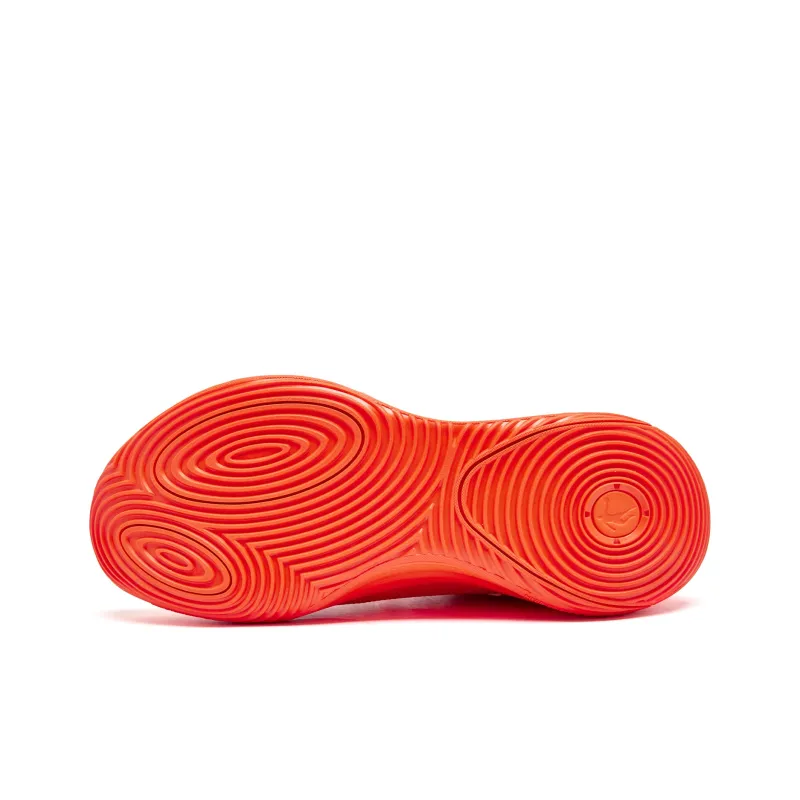 QIAODAN Cushioning Coverage Rebound Anti Twist Breathable Slip Resistant Low Top Basketball Shoes Men's Orange-4