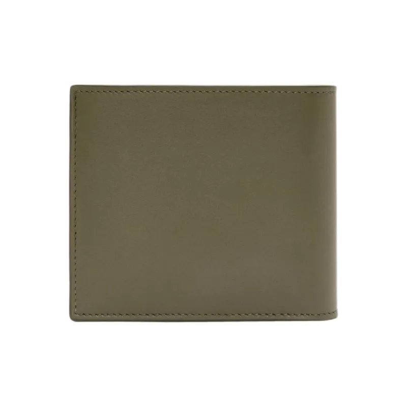 LOEWE Satin Calfskin Wallet Men's Khaki Green-1