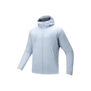 CHAOJIANTA Waterproof Windbreaker Jacket Unisex Frozen Blue