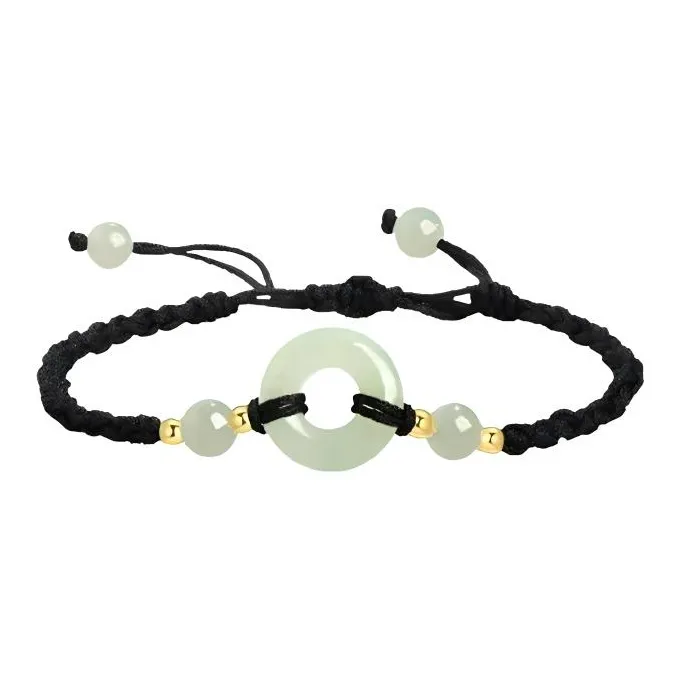 ZHOUBAIFU Bracelets Pale Greenish White Jade Unisex-0