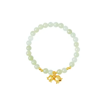 DIHUAJI Hetian Jade Bracelets Pale Greenish White Jade Women's