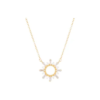 ZURY S925 Silver Necklace Collarbone Chain Women's Gold