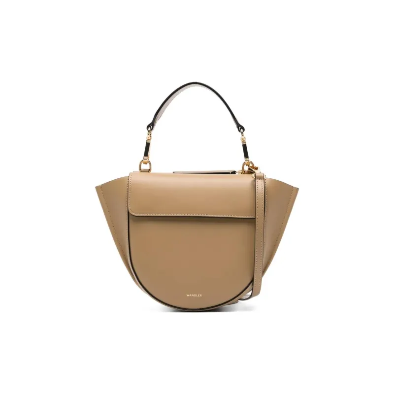 Wandler Calfskin One Shoulder Handbag Trumpets Women's Beige-0
