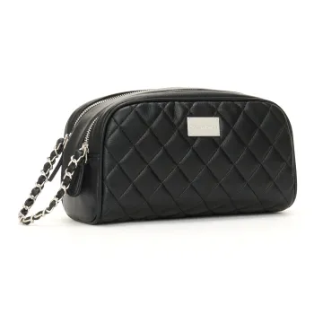 BONSAI STUDIO Microfiber Synthetic Leather Storage Bag Clutch Regular Women's Black