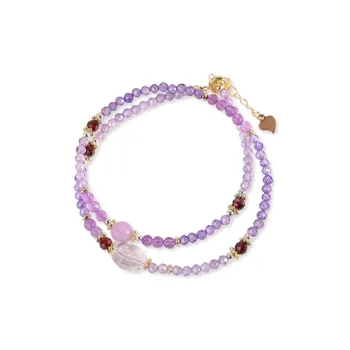 JUICY GRAPE Colored Glaze Jade Bracelets Women's