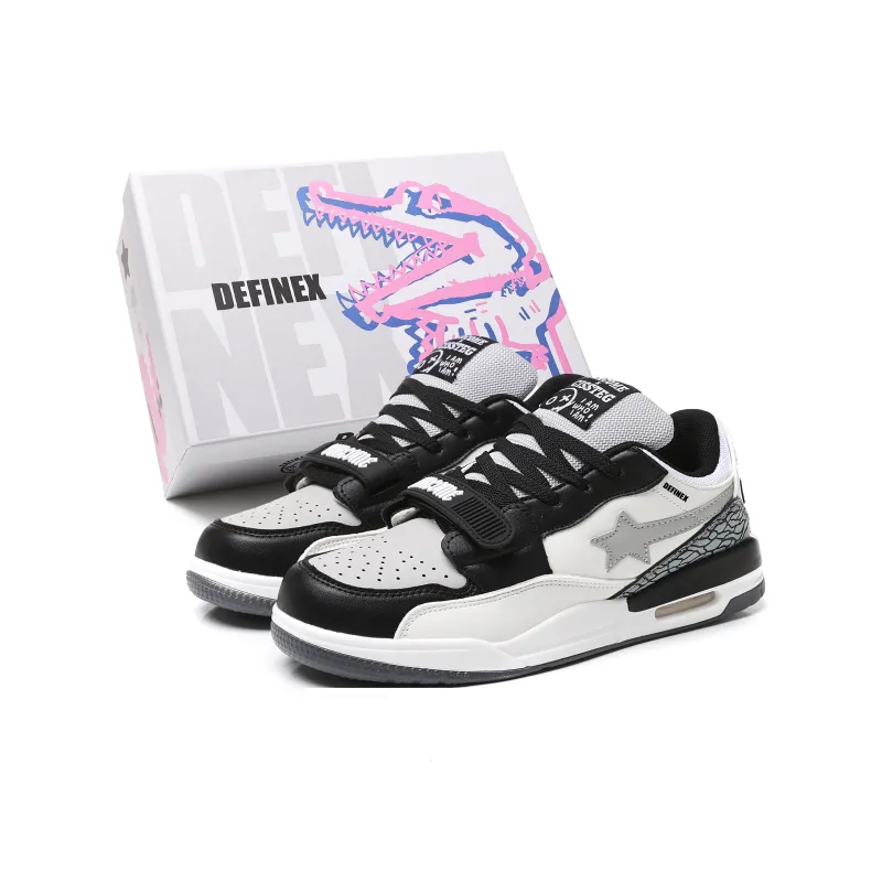 DEFINEX Anti Slip And Wear Resistant Lightweight Height Increasing Low Top Skateboard Shoes Unisex-7