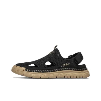 G.N.SHIJIA Black Gold Ox Collection Strap Sandals Men's