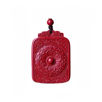 MY WORLD BEGINS AND ENDS WITH YOU Cinnabar Jade Pendants Unisex