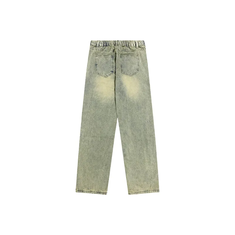 Yiwen Jeans Unisex Yellow Mud-2