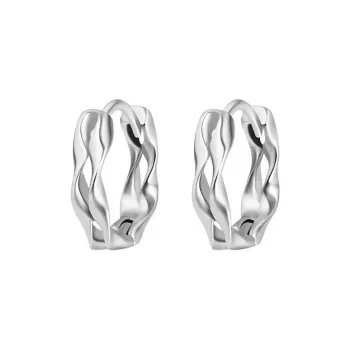 GUDUD 925 Sterling Silver Irregular Hoop Earrings Women's