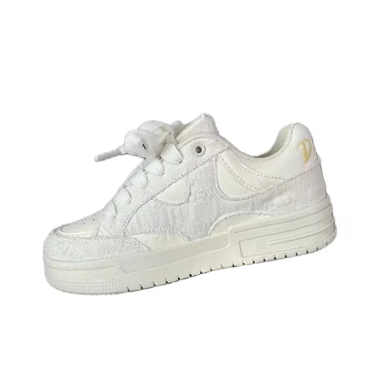Puppytown Water Resistant Slip Resistant Breathable Low Top Skateboard Shoes Women's White-0