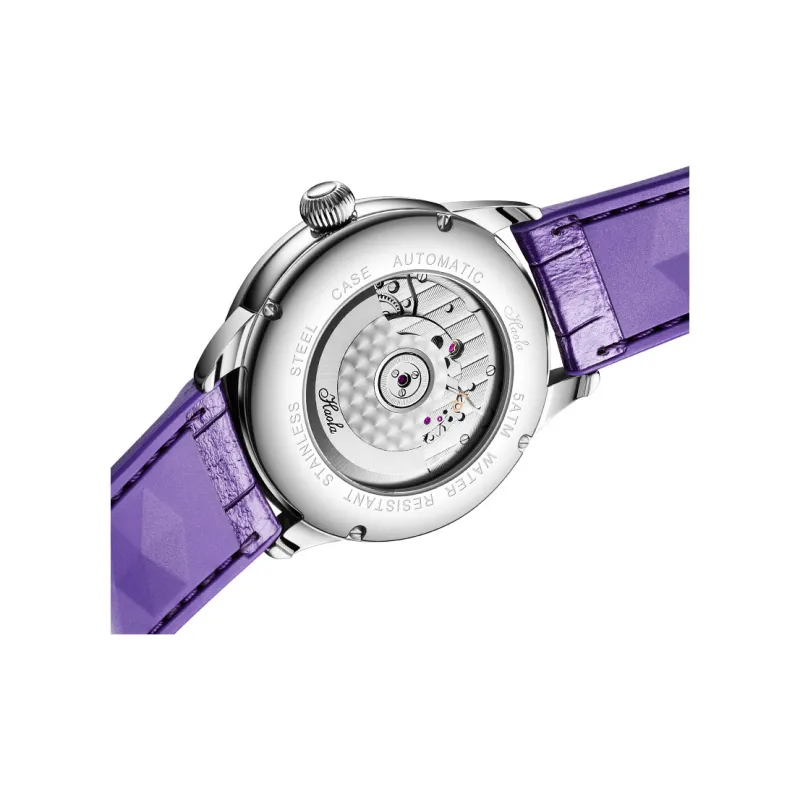 HaofaTourbillon Automatic Mechanical Movement Rubber Strap Watch Men's Watches Silver Dial-5