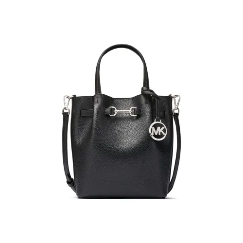 MICHAEL KORS Cow Leather Litchi Grain Shoulder Bag, Crossbody Bag, Handbag Small Size Women's Black