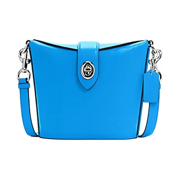 COACH Addie Cow Leather French Fries Bag Crossbody Bag Shoulder Bag Small Size Women's Bright Blue