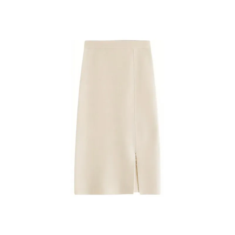 Inman Casual Long Skirts Women's Ecru-1