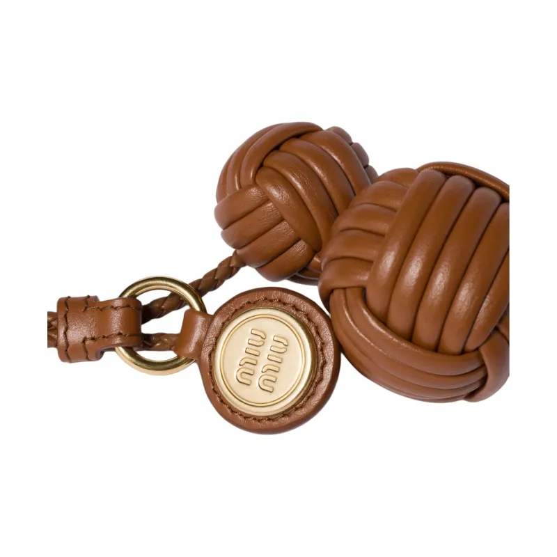 MIU MIU Calfskin Bag Accessory Women's Cognac-1