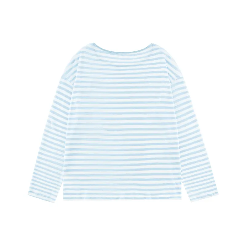 WORKSOUT Premium Minimalist Style American Cover Up Long Sleeved T Shirt Women's-3