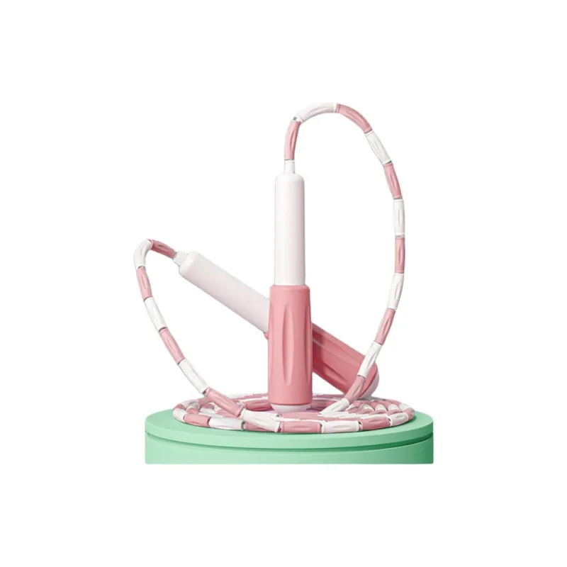 LEXI Aerobic Fat Reduction Non Countable Jump Ropes Kids Silicone 2.8m Coral Pink-2