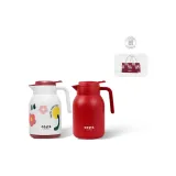 Vacuum Flask (Floral Kettle+Garnet Red)