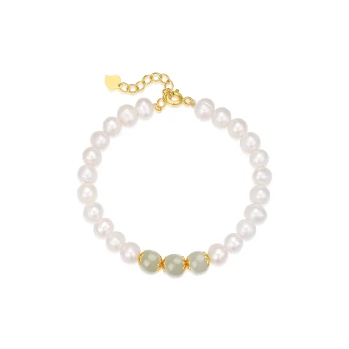 SEVEN COOK Hetian Jade Bracelets Pale Greenish White Jade Women's