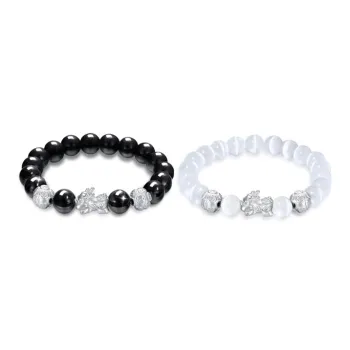 P&N Glass Cat Eye Bracelets Unisex