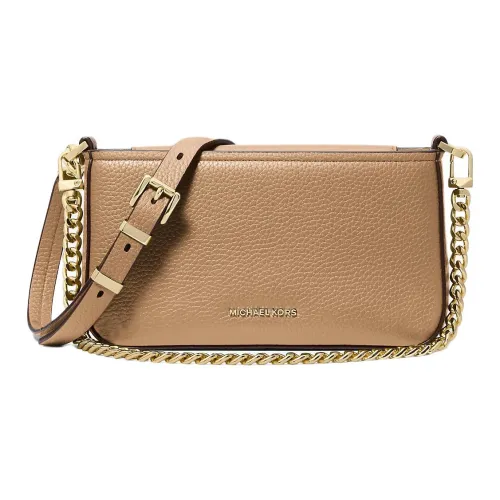 MICHAEL KORS Bryant Litchi Grain Leather Shoulder Bag Crossbody Bag Handbag Small Size Women's Light Brown