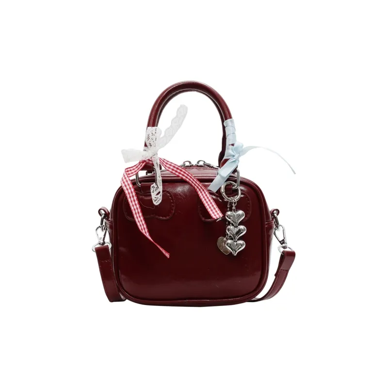 Yalu PU One Shoulder Handbags Women's Black/Pink/Ecru/Red/Blue-22