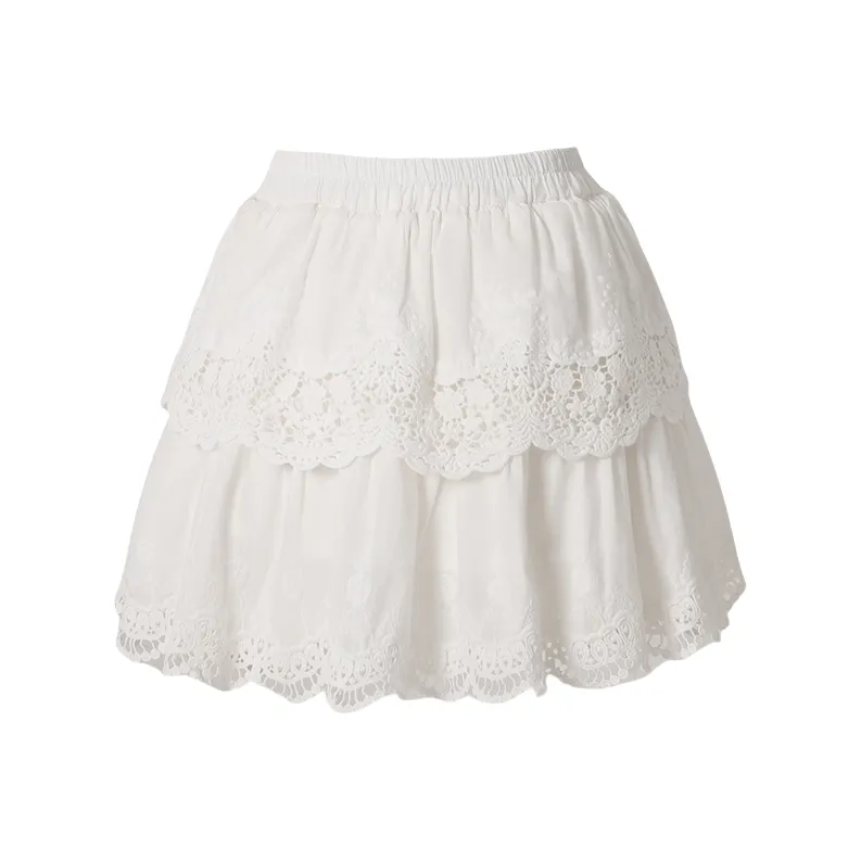 ZRZV Casual Short Skirts Women's White-1