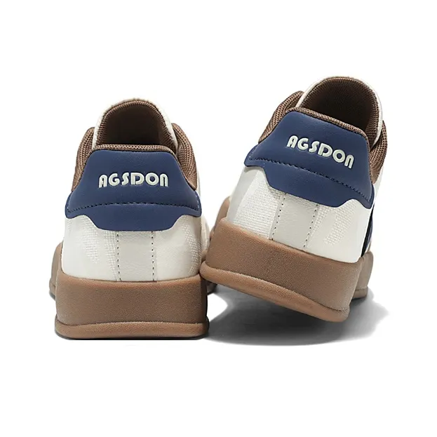 AGSDON Non-slip Lightweight Low-Top Skateboard Shoes Men's Beige Brown-8