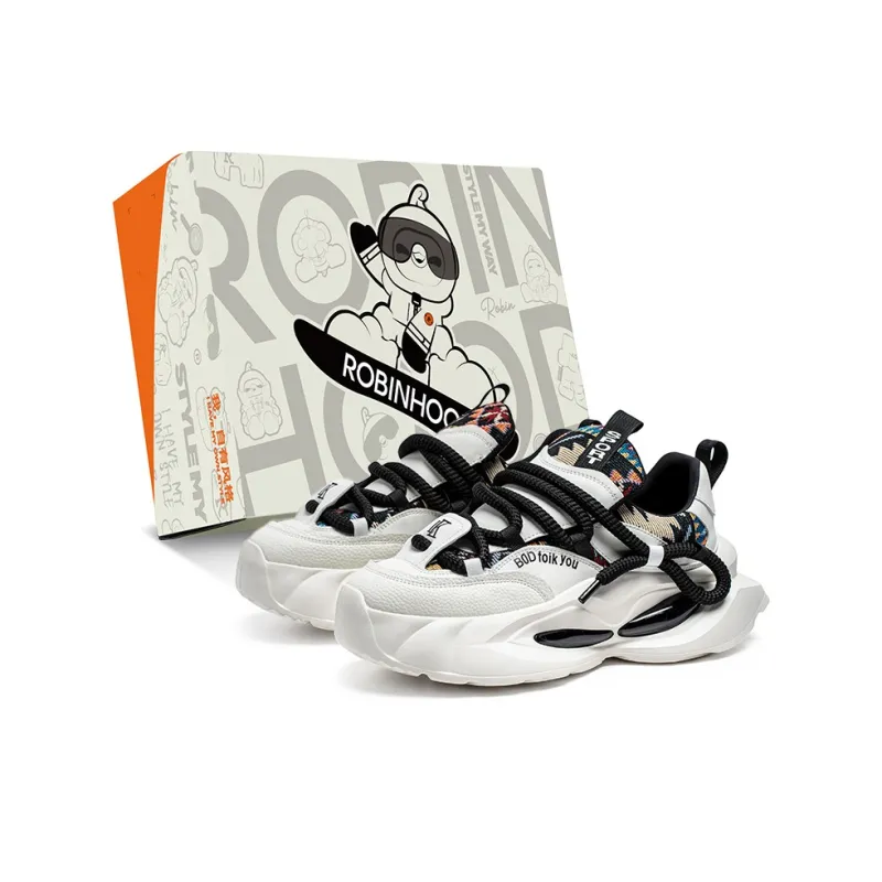 ROBINHOOD Cushioned Slip Resistant Breathable Coverage Low Top Chunky Sneakers Men's Box-0
