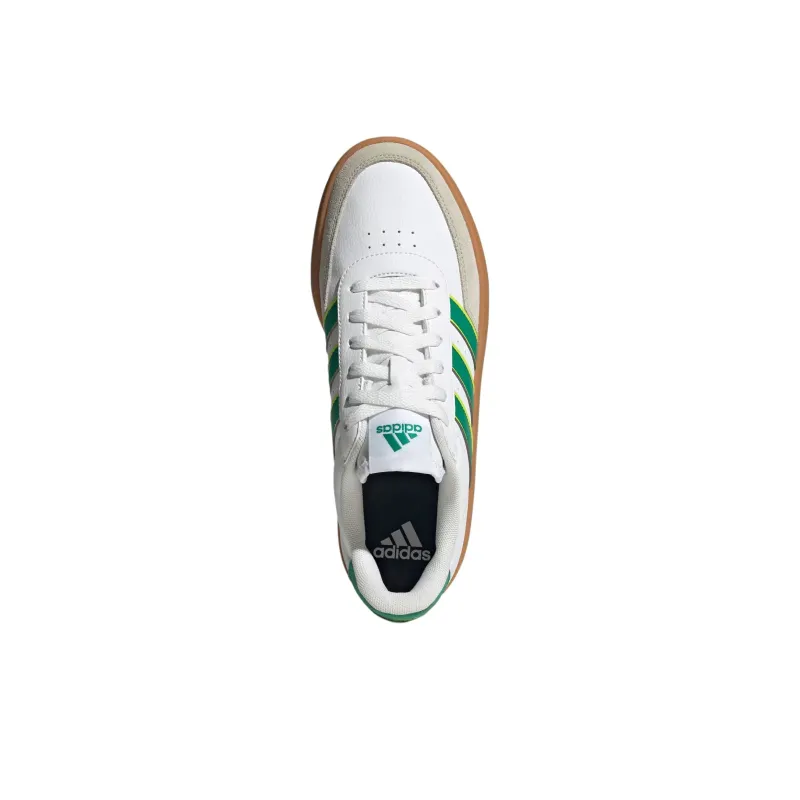 Adidas BREAKNET 2.0 Anti Slip Wear Resistant Low Top Skateboard Shoes Unisex White Green-4