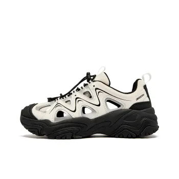 QIAODAN Slip Resistant Breathable Abrasion Resistant River Trekking Shoes Women's White Black