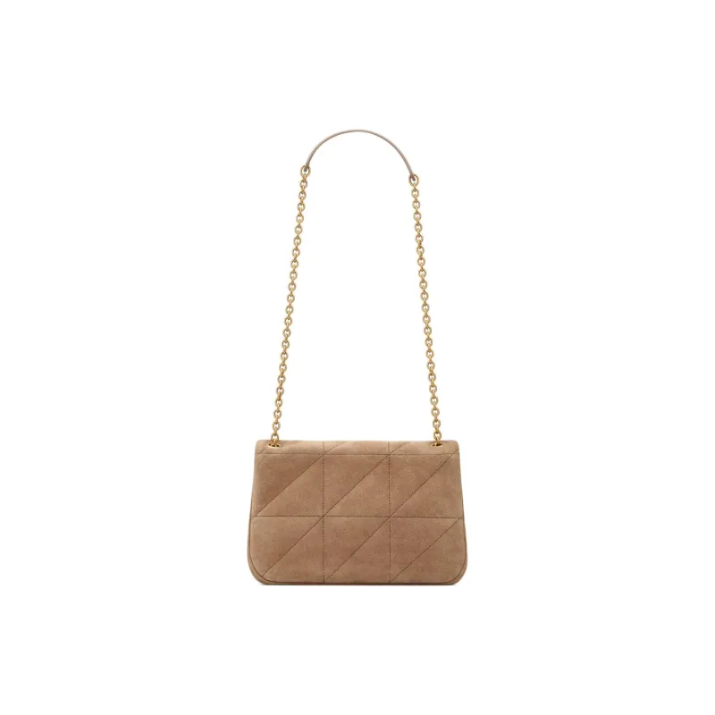 SAINT LAURENT Calf Suede Crossbody Bag, Shoulder Bag Mini Women's Beige-5