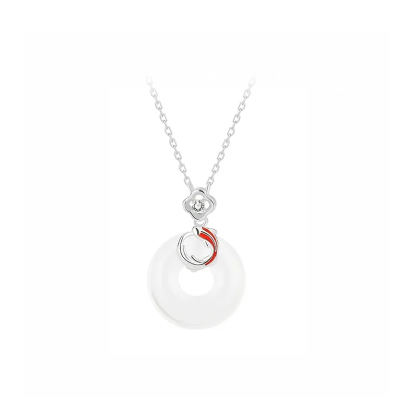 Ancient Jewelry Chalcedony Jade Necklaces Women's-0