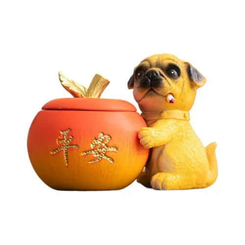 KERPA Cartoon Dog Ashtray Home Living Room With Lid Anti Gray Flying Ashtray Small Storage Ornament One Size