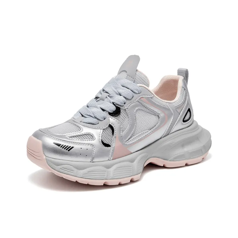 Spider King Low Top Chunky Sneakers Women's Gray-1