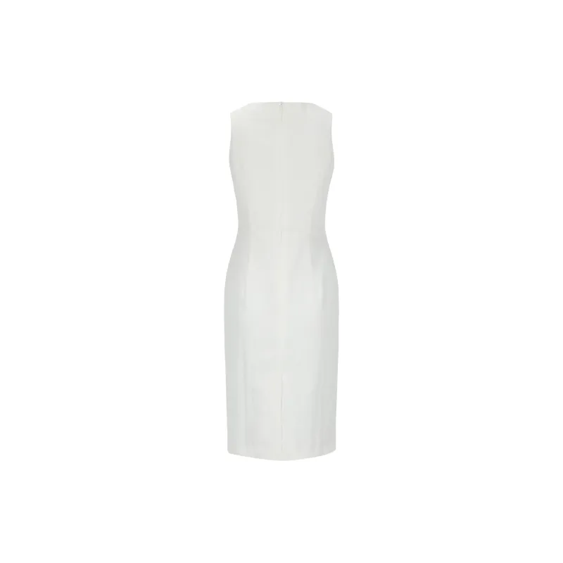 ONE SHALLOW Sleeveless Dress Women's White-1