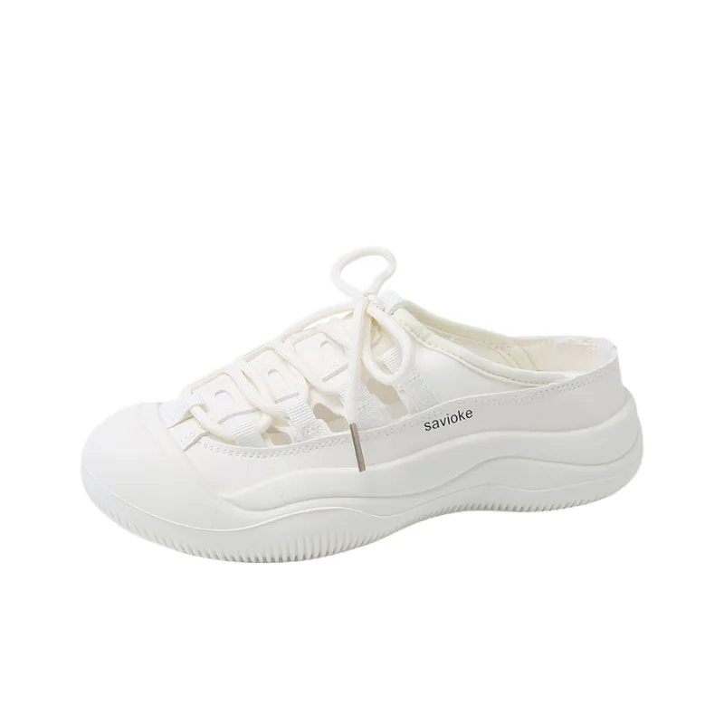REIHUNG Rubber Sole Odor Resistant Abrasion Resistant Antibacterial Wrap toe Slippers Women's-0