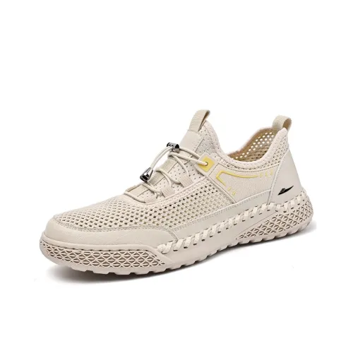 Kuding Casual Shoes Men Low Top Black/Sand/Khaki